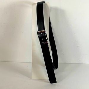 Perry Ellis Leather Mens Accessories Bonded Matte Black HP06015 Size 38/95 Belt